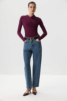 Боди с драпировкой (Сливовый)