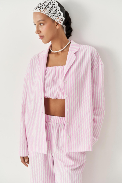 Рубашка в полоску (розовый) (M/L) 