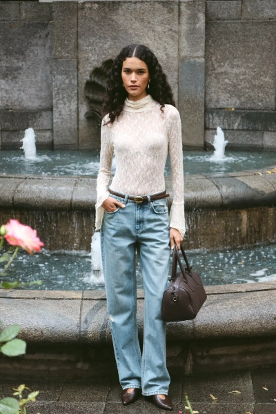 Джинсы Loose Straight (пыльно-синий) (L) 