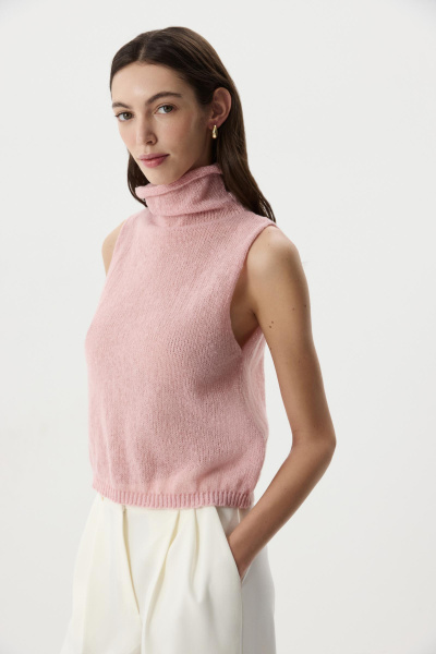 Топ ажурный  (Розовый) (M) 