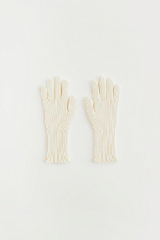 Перчатки вязаные из вискозы (молочный)