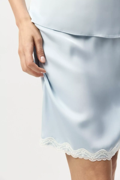 Юбка из сатина (Голубой) (XS)