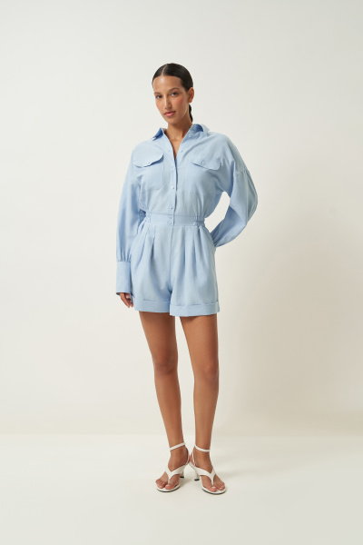 Комбинезон изо льна (голубой) (S) 