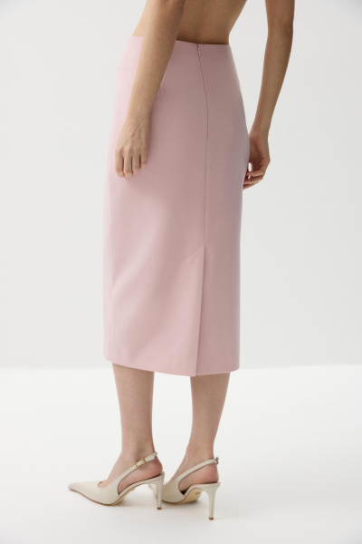 Юбка прямая миди (Розовый) (M) 
