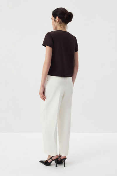 Футболка Fitted с принтом (Шоколадный) (S) 