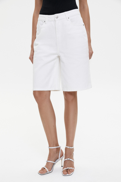 Шорты джинсовые удлиненные/Denim shorts (28/M, молочный/milk) 2207