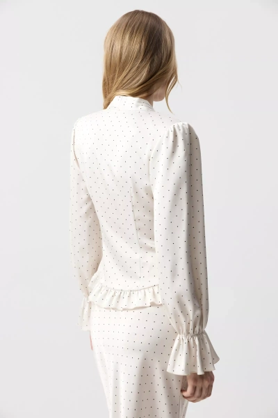 Блуза с рюшами (Горох на молочном) (XS)