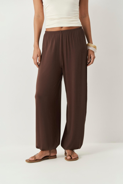 Джоггеры из вискозы (шоколадный) (M/L) 