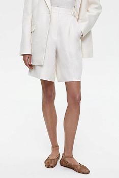 Шорты из льняной ткани