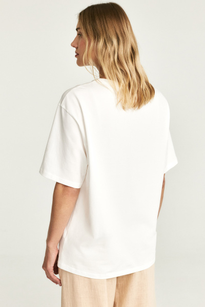 Футболка с принтом CHARM (молочный) (one size) 