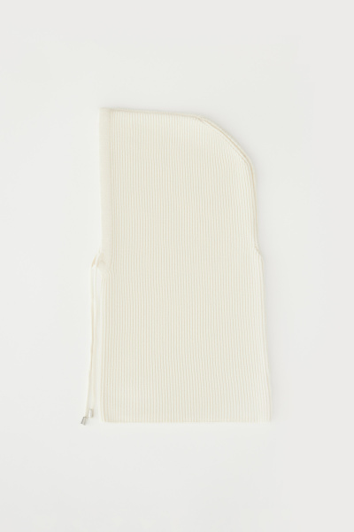 Капор вязаный из вискозы (молочный) (one size) 