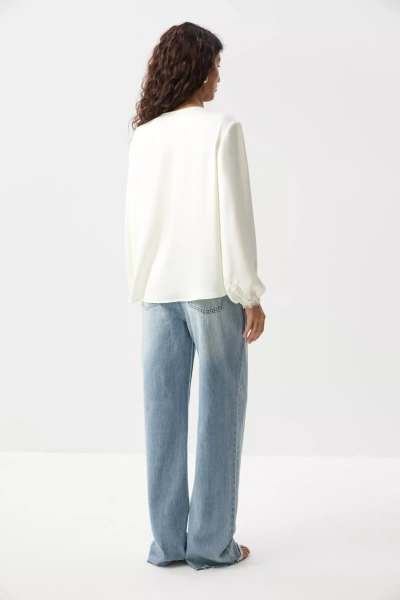 Джинсы с необработанным низом (винтажный голубой) (S) 