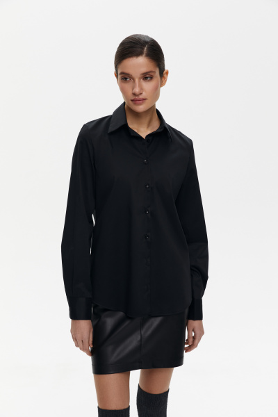 Рубашка базовая (XS, черный)