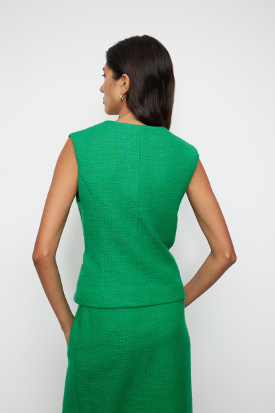 Жилет из твида (XS, травяной) 