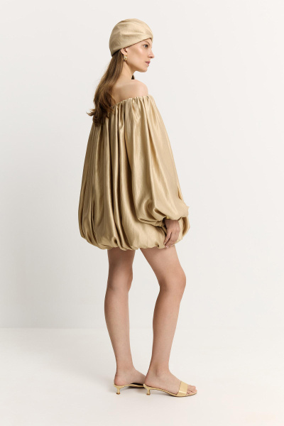 Платье объемное (золотой) (M/L) 