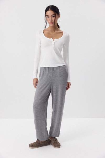 Лонгслив с пуговицами (Молочный) (M) 