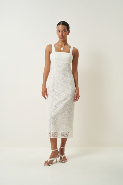 Платье из кружева (молочный) (XS)