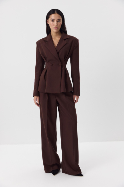 Брюки палаццо (шоколадный) (S) 