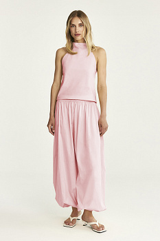 Брюки баллон из хлопка (розовый)