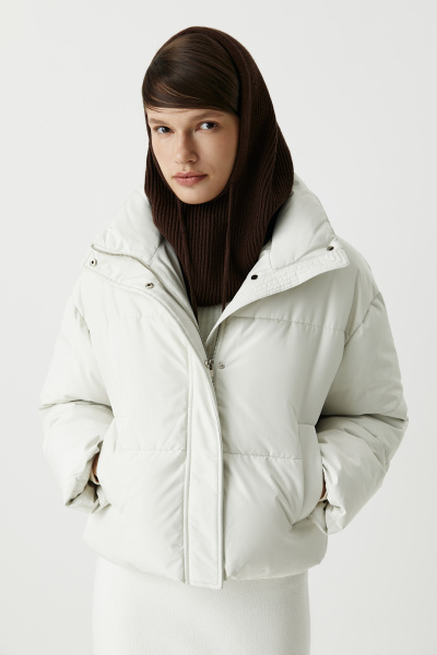 Капор вязаный из вискозы (шоколадный) (one size) 