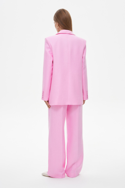 Пиджак из льняной ткани (L, розовый) 2128