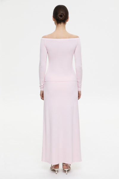 Лонгслив с открытыми плечами из вискозы (XS, барби) 2169