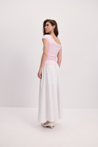 Топ с открытым плечом (розовый) (L) 