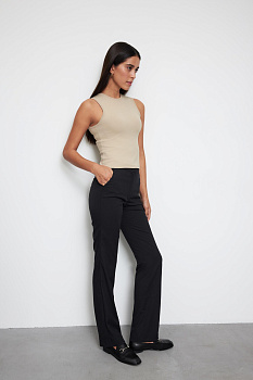 Брюки прямого кроя (черный)