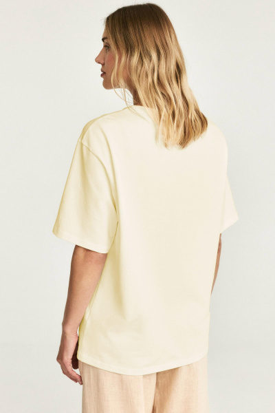 Футболка с принтом CHARM (сливочный) (one size) 