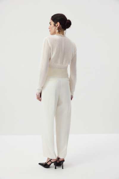 Кардиган с кружевом (Молочный) (XS) 