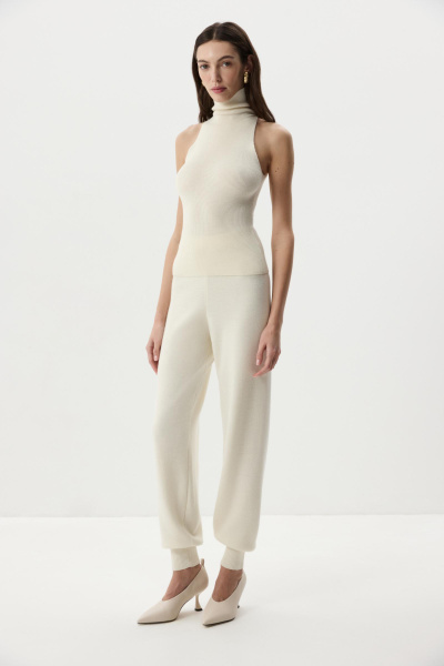 Топ-халтер вязаный (Молочный) (M) 