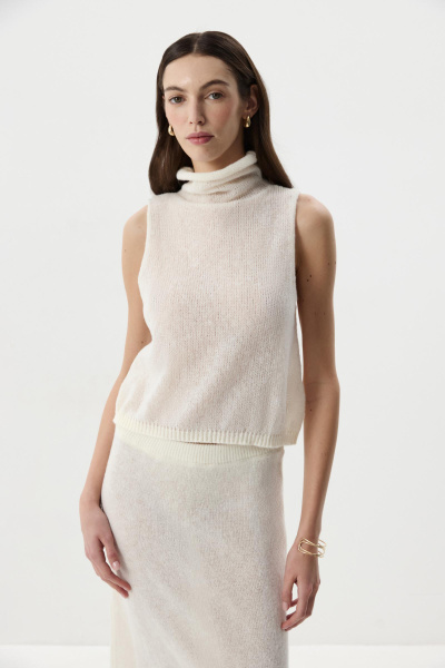 Топ ажурный  (Молочный) (M) 