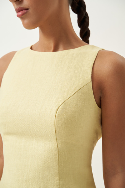 Топ с завязками изо льна (желтый) (XS)