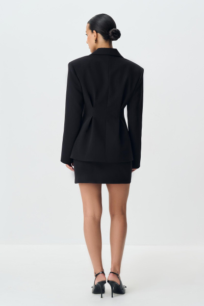 Жакет с защипами (черный) (M) 