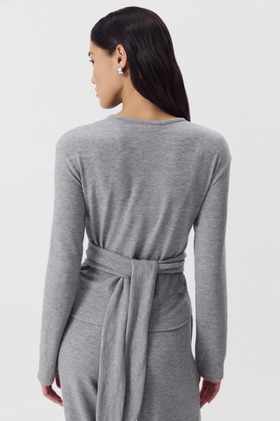 Лонгслив с завязками на талии (Серый) (M) 