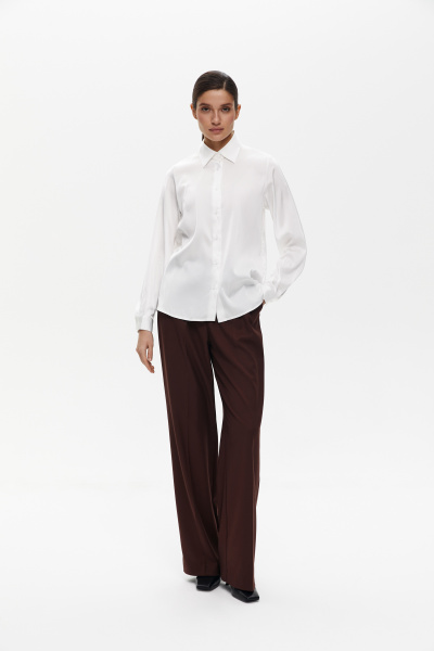 Блуза классическая (L, молочный) 2207