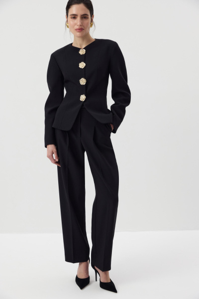 Брюки О-силуэта (Черный) (M) 