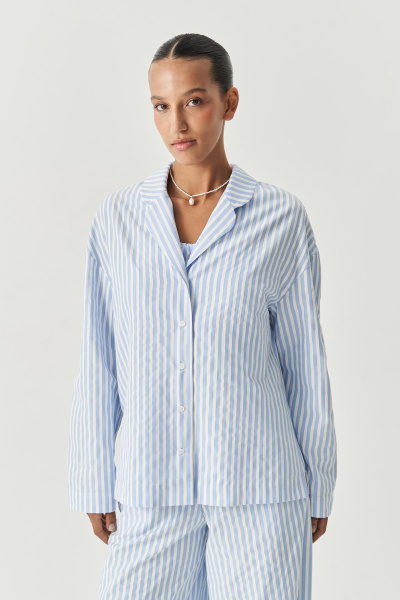 Рубашка в полоску (голубой) (M/L) 