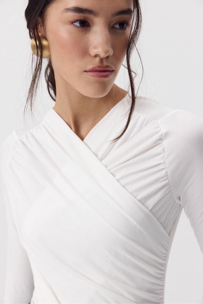 Боди с драпировкой (Молочный) (M) 