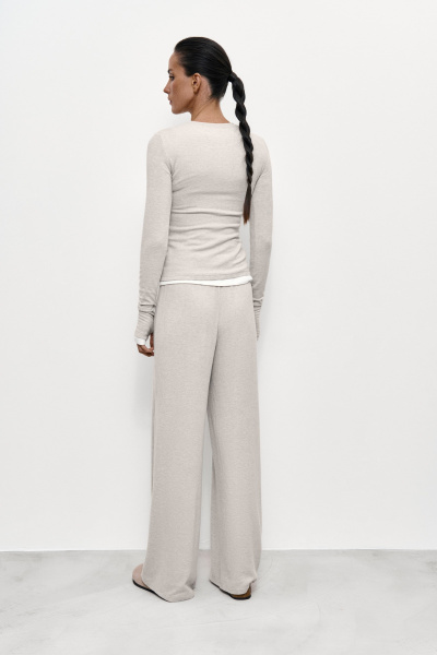 Брюки из мягкого трикотажа (XS/S, бежевый)