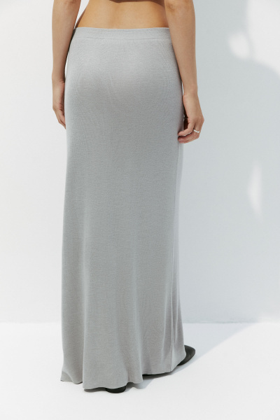 Юбка вязаная макси (M/L, серый) 2775