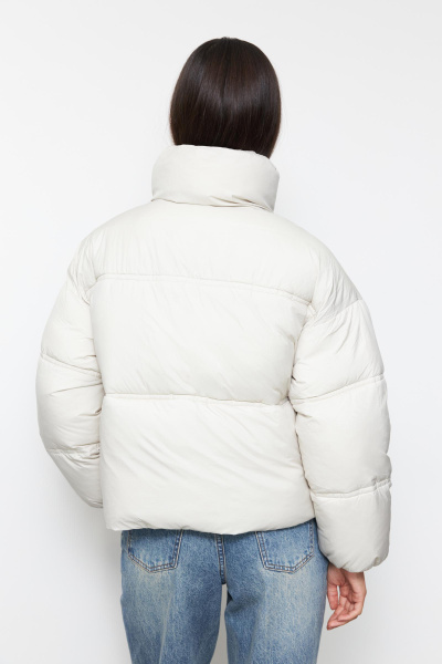 Куртка укороченная утепленная/ Women's short padded jacket (XS, молочный/milk) 