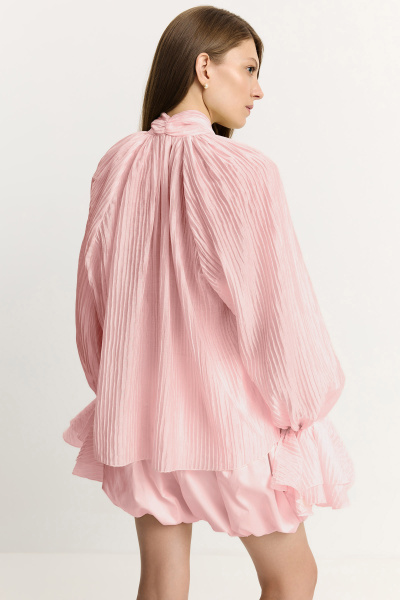 Блузка с бантом (розовый) (one size) 