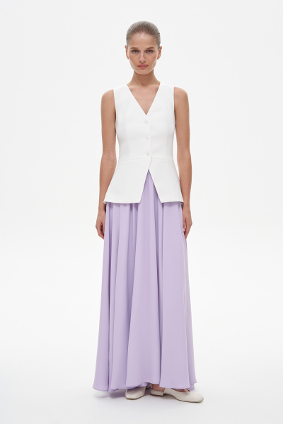 Жилет приталенного силуэта, молочный (XS) 