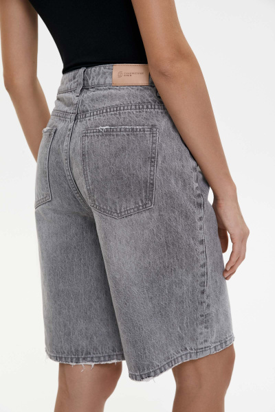 Шорты джинсовые удлиненные/Denim shorts (27/S, светло-серый/light grey) 2773