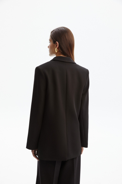 Пиджак прямой со шлицей (S, черный) 2159