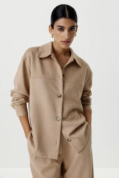 Рубашка из замши (бежевый) (XS) 