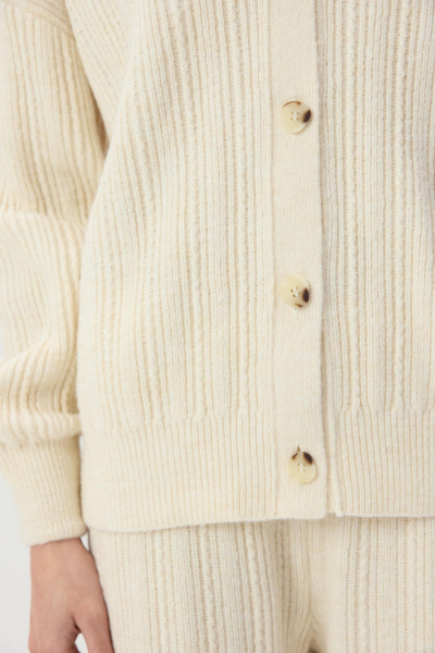 Кардиган с шерстью альпаки (Молочный) (M/L) 