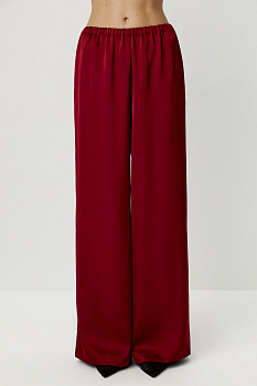 Брюки из сатина (бордовый)