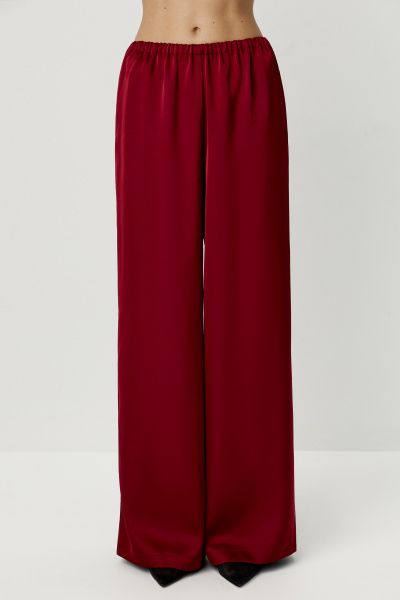 Брюки из сатина (бордовый) (M) 